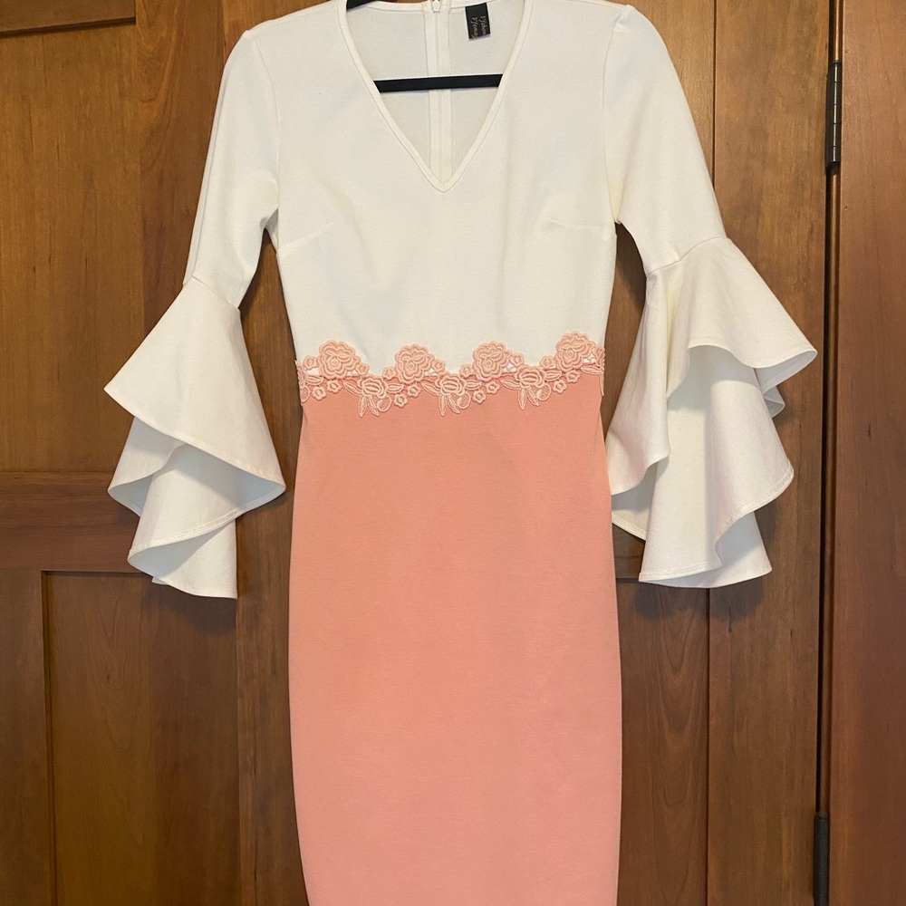 Butterfly-Sleeve Pencil Dress